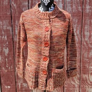 Vintage Banff Sweater Bee Button Up Acrilic Cozy Cardigan Size 38